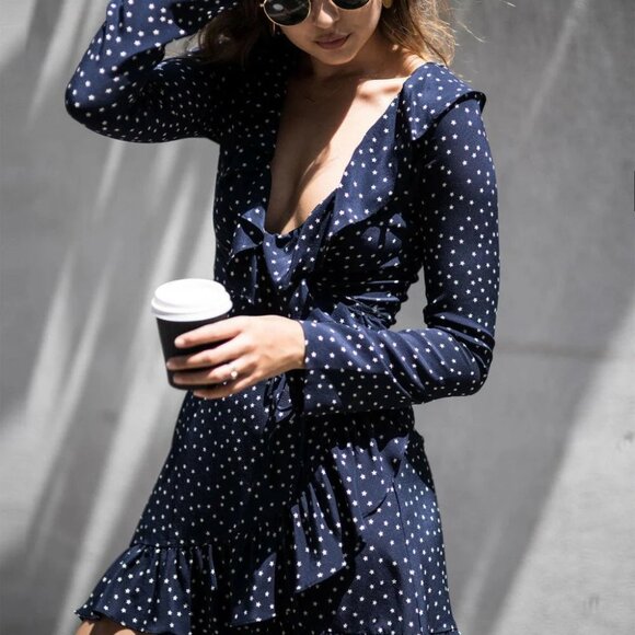 Wrap around mini dress - Picture 1 of 4